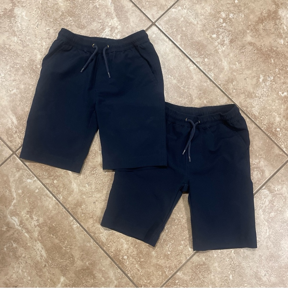 Bundle Of 2 Set Nautica Boys' School Uniform Regular Shorts, Navy Size 5